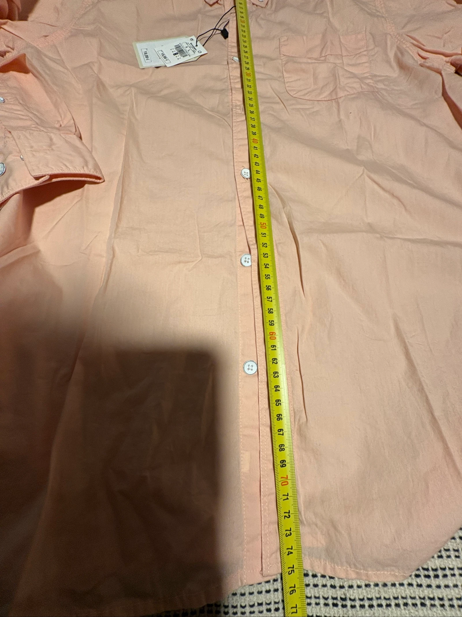 Camisa hombre salmón Easy Wear El Corte Inglés talla L slim fit shirt chemise hemden – photo 10